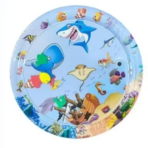 تشک آبی و بادی بازی سگ و گربه طرح کوسه