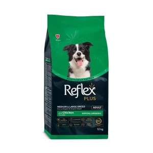 غذای خشک سگ نژاد متوسط و بزرگ رفلکس با طعم مرغ وزن 12 کیلوگرم