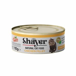 کنسرو نچرال گربه شایر با طعم فیله مرغ مدل وزن 110 گرم