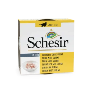 کنسرو گربه شسیر بالغ با طعم ماهی تن و سوریمی ۸۵ گرم